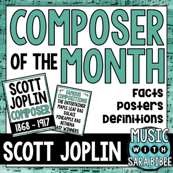 Preview of Music Composer of the Month: Scott Joplin Bulletin Board Pack