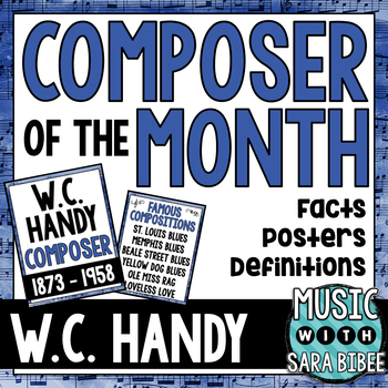 Preview of Music Composer of the Month: W.C. Handy Bulletin Board Pack