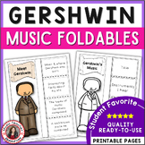 Music Composer Worksheets - GERSHWIN Biography Research an