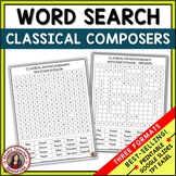 Music Word Search Puzzle - Middle School General Music Sub Plans