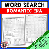 Music Word Search - Composers of the Romantic Era