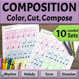 Music Composition Activities Printable Color, Cut, Compose