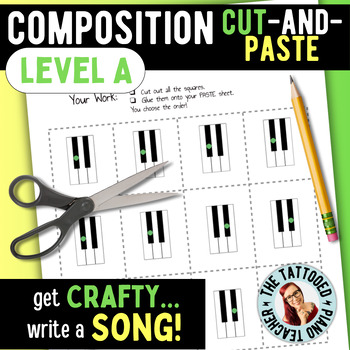 Preview of Music Composition Cut-and-Paste Workbook Level A | Class Workshop Curriculum