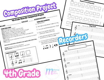 Preview of Music Composition Project for 4th Grade | Recorder Composition