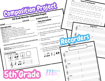 Preview of Music Composition Project for 5th Grade | Recorder Composition