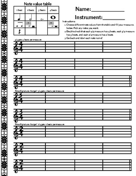 Preview of Music Composition Ramadan Worksheet