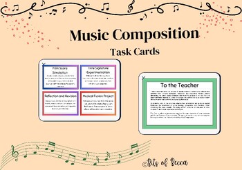 Preview of Music Composition Task Cards: High School