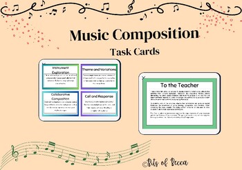 Preview of Music Composition Task Cards: Middle School