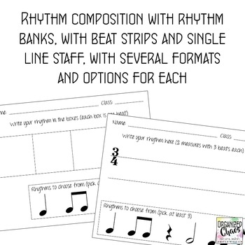 Music Composition Worksheet Set by Organized Chaos Music | TpT