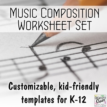 Preview of Music Composition Worksheet Set