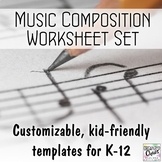 Music Composition Worksheet Set