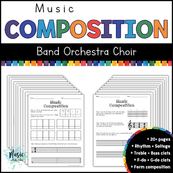 Preview of Music Composition Worksheets – for Middle School and High School Choir