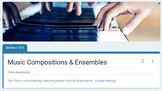 Music Compositions & Ensembles