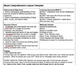 Music Comprehension Unit (Alternative to guided reading)