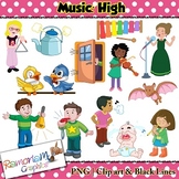 Music Concepts: High sounds Clip art