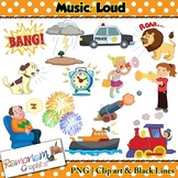 Music Concepts: Loud sounds Clip art