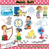 Music Concepts: Soft sounds Clip art