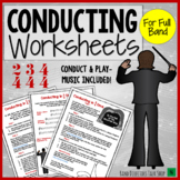 Music Conducting and Time Signature Worksheets for Beginning Band