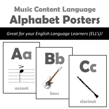Preview of Music Content Language Alphabet Posters