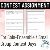 Music Contest Day Assignment for Solo Ensemble Small Group