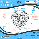 Music Counts - Music and Math Printable Activity Worksheet