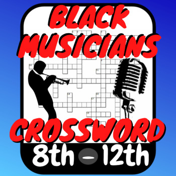 Music Crossword Famous Black Musicians Distance Learning by Fermata