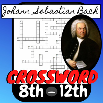 Music Crossword J S Bach Classical Composers Distance Learning