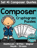 Music Cryptograms- Composer Quotes- Set #1