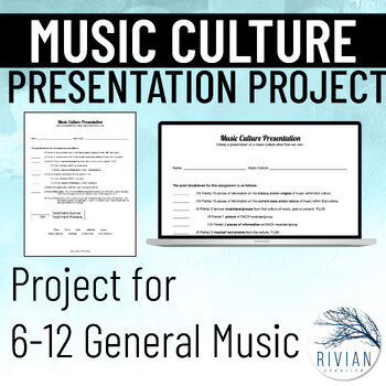 Preview of Music Culture Presentation Project PDF & Editable Version for Google Docs