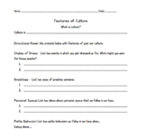 Music Cultures Projects & Worksheet