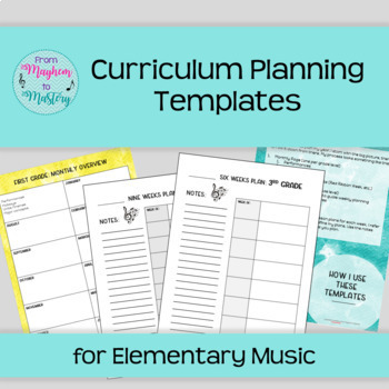 Preview of Music Curriculum Planning Templates