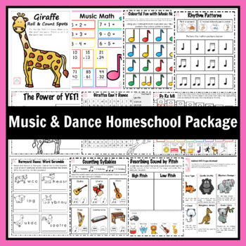 Preview of Music & Dance Homeschool Printable Package