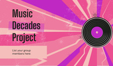Music Decades Project- Editable Google Slides Presentation