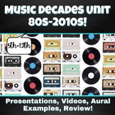 Music Decades Unit the 80s-2010s CLEAN!