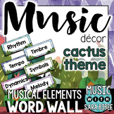 Music Decor: Cactus-Themed Music Term Cards