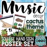 Music Decor: Cactus-Themed Solfege Handsign Posters