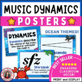Music Decor: Classroom Dynamics Posters Ocean Theme