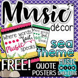 Music Decor: FREE Sea-Themed Music Quote