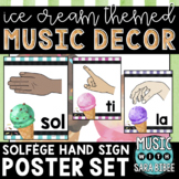 Music Decor: Ice Cream-Themed Solfege Hand Signs Posters
