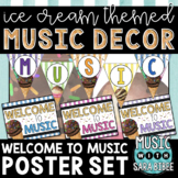 Music Decor: Ice Cream-Themed Welcome Banner, Posters, & Letters