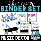 Music Decor: Ink-Saver Music Teacher Binder