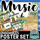 Music Decor: Pineapple-Themed Ensemble Posters