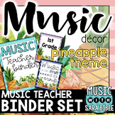 Music Decor: Pineapple-Themed Music Teacher Binder Sheets