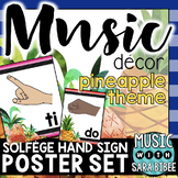 Music Decor: Pineapple-Themed Solfege Handsign Posters