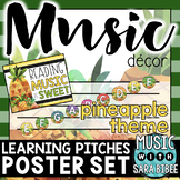 Music Decor: Reading Music Is Sweet! (Pineapple-Themed)