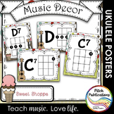 Music Decor - SWEET SHOPPE - Ukulele Chord Chart Posters