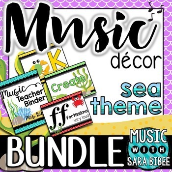 Preview of Music Decor: Sea Themed $$$ Saving Bundle