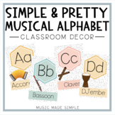 Music Decor Simple & Pretty - Alphabet Posters