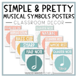 Music Decor Simple & Pretty - Musical Symbol Posters (over