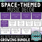 Music Decor: Space-Themed $$$ Saving GROWING Bundle - Save